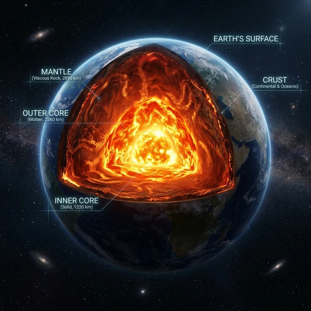Layers of Earth immersive VR lesson example for geography