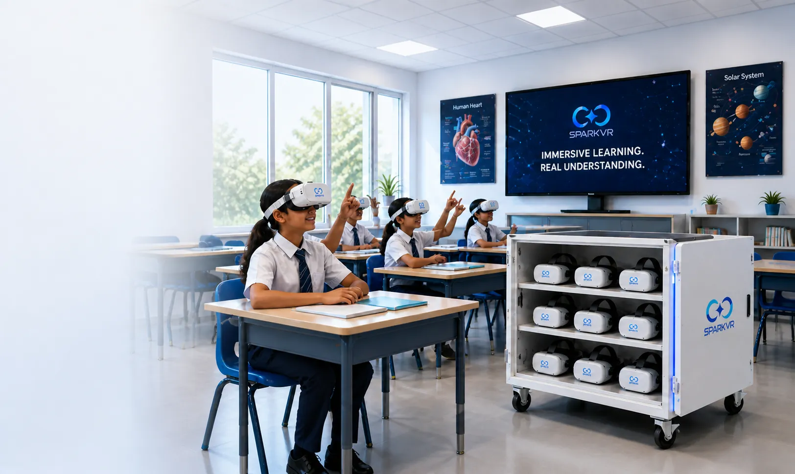Teacher-friendly system
with simple controls.