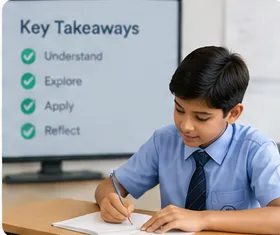 Teacher reinforcing key concepts after a SparkVR classroom session