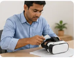 SparkVR equipment undergoing routine maintenance checks