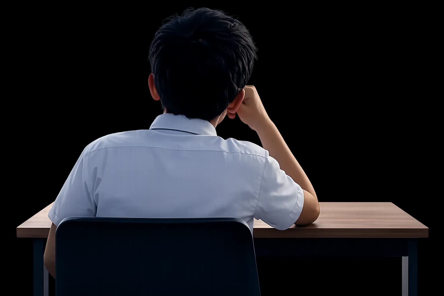 Student wearing a VR headset in a SparkVR classroom session