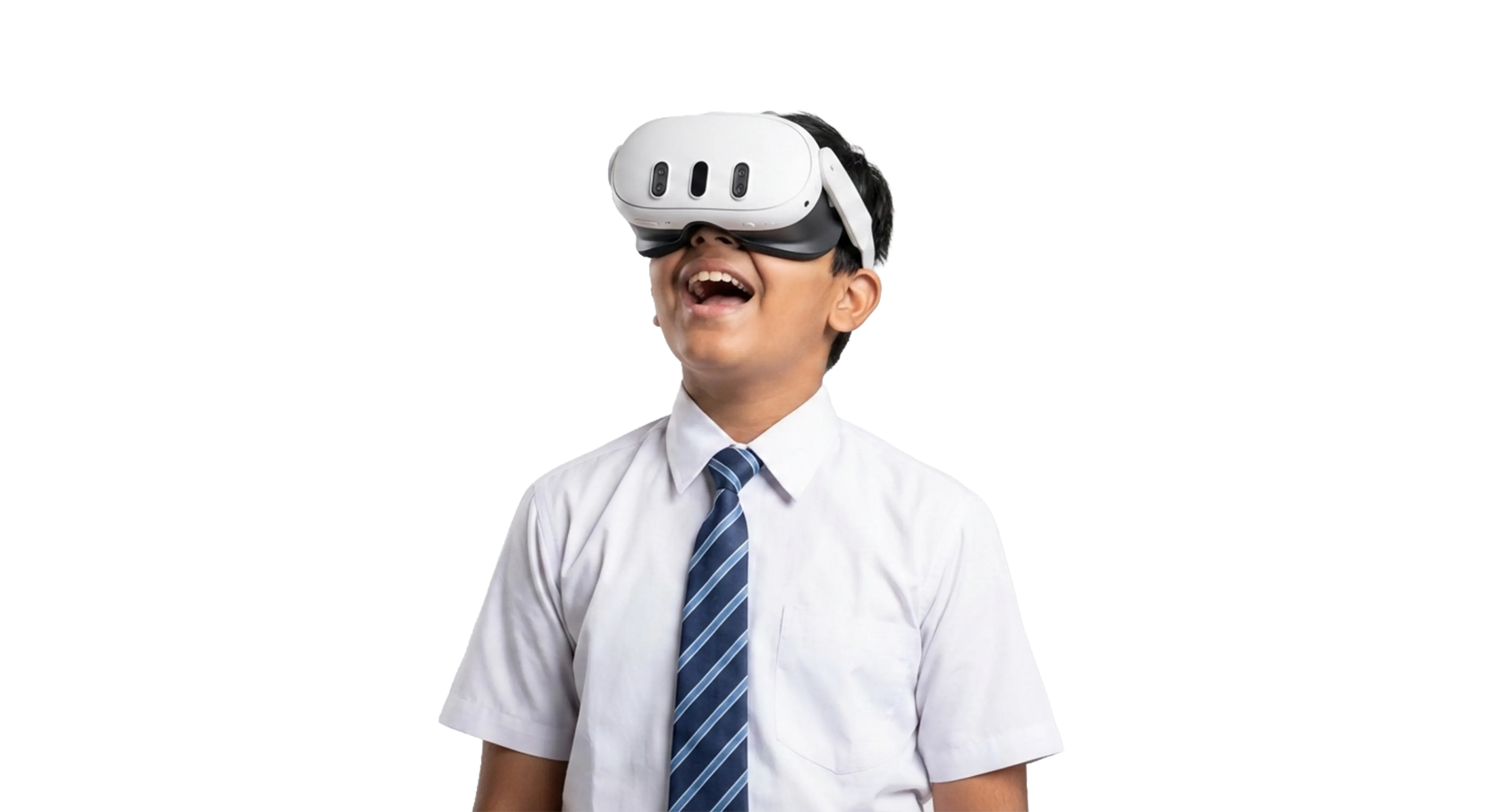 Student with VR headset